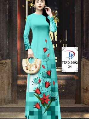 Vải Áo Dài Hoa In 3D AD TTAD2992 34